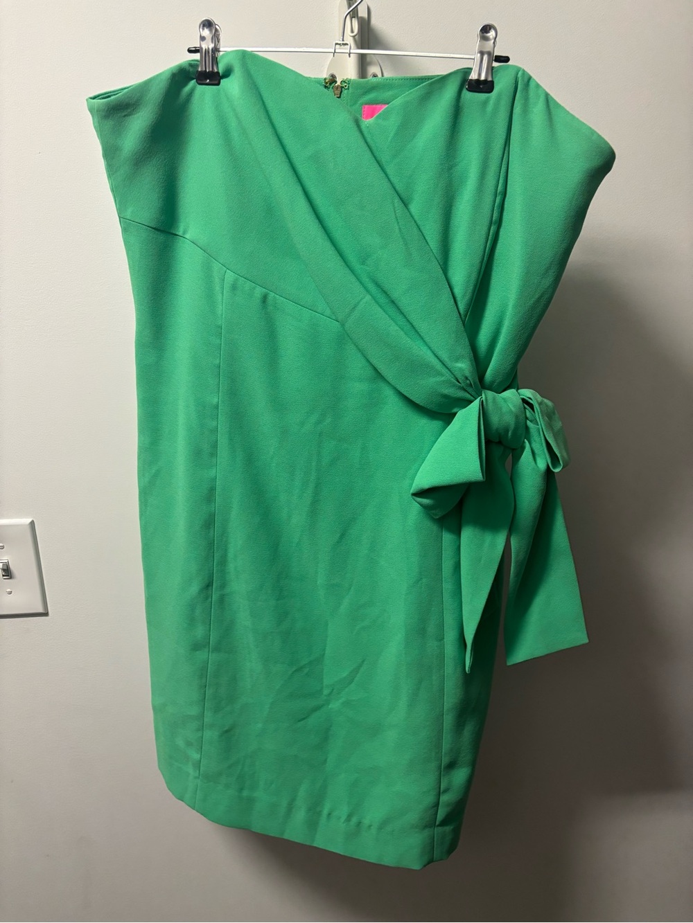 Lilly Pulitzer Strapless Green Tie-Waist Dress